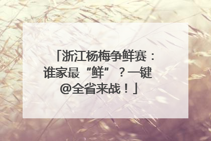 浙江杨梅争鲜赛：谁家最“鲜”？一键@全省来战！