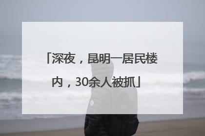 深夜，昆明一居民楼内，30余人被抓
