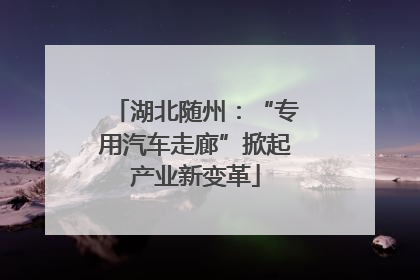 湖北随州：“专用汽车走廊”掀起产业新变革