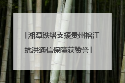 湘潭铁塔支援贵州榕江抗洪通信保障获赞誉