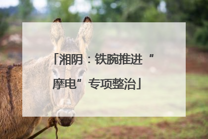 湘阴：铁腕推进“摩电”专项整治