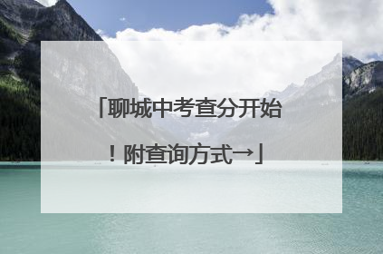聊城中考查分开始！附查询方式→