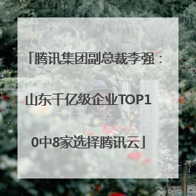 腾讯集团副总裁李强：山东千亿级企业TOP10中8家选择腾讯云
