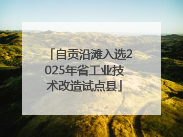 自贡沿滩入选2025年省工业技术改造试点县