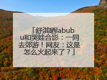 舒淇晒labubu和哭娃合影：一同去郊游！网友：这是怎么火起来了？