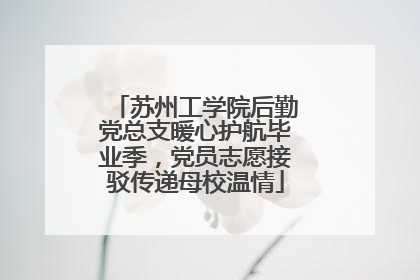 苏州工学院后勤党总支暖心护航毕业季，党员志愿接驳传递母校温情