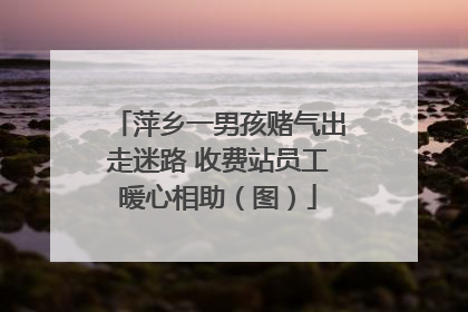 萍乡一男孩赌气出走迷路 收费站员工暖心相助（图）