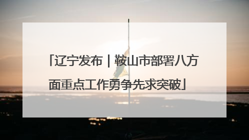 辽宁发布｜鞍山市部署八方面重点工作勇争先求突破