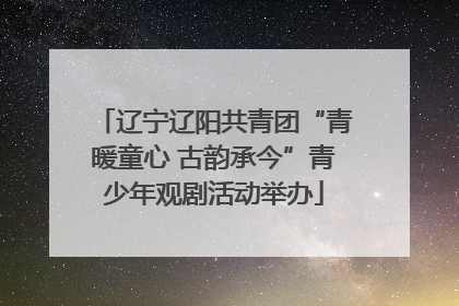 辽宁辽阳共青团“青暖童心 古韵承今”青少年观剧活动举办
