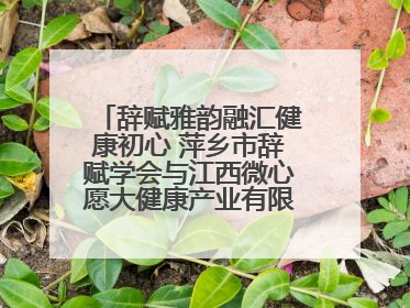 辞赋雅韵融汇健康初心 萍乡市辞赋学会与江西微心愿大健康产业有限公司共话文化发展新篇（图）