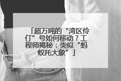 超万吨的“湾区伶仃”号如何移动？工程师揭秘：类似“蚂蚁托大象”