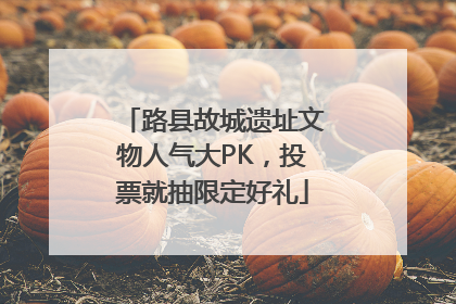 路县故城遗址文物人气大PK，投票就抽限定好礼