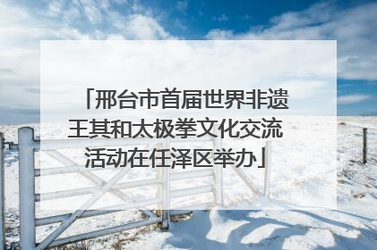 邢台市首届世界非遗王其和太极拳文化交流活动在任泽区举办