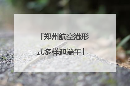 郑州航空港形式多样迎端午