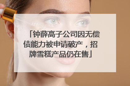 钟薛高子公司因无偿债能力被申请破产，招牌雪糕产品仍在售