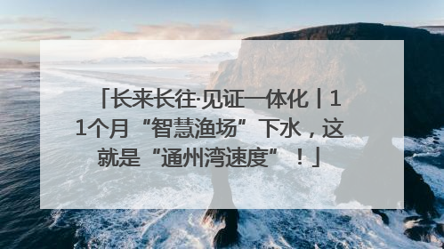 长来长往·见证一体化丨11个月“智慧渔场”下水，这就是“通州湾速度”！