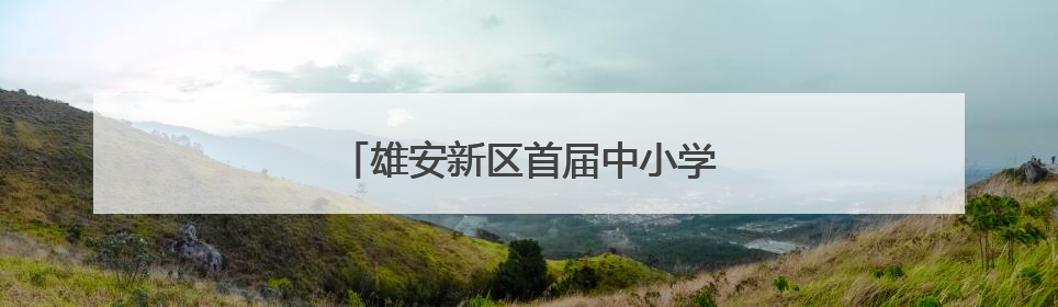 雄安新区首届中小学诵读大赛在雄安举办