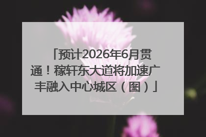 预计2026年6月贯通！稼轩东大道将加速广丰融入中心城区（图）