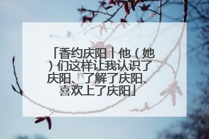 香约庆阳丨他（她）们这样让我认识了庆阳、了解了庆阳、喜欢上了庆阳