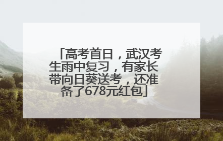 高考首日，武汉考生雨中复习，有家长带向日葵送考，还准备了678元红包