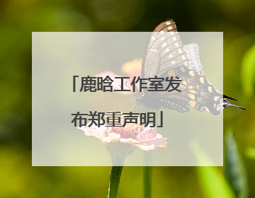 鹿晗工作室发布郑重声明