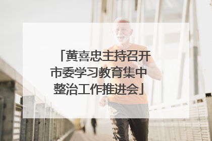 黄喜忠主持召开市委学习教育集中整治工作推进会