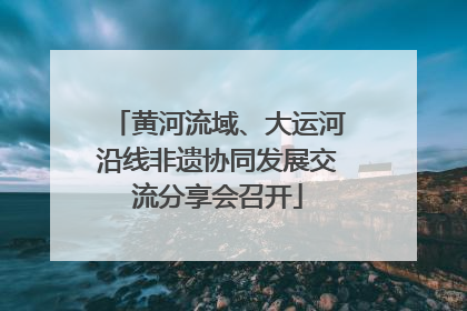 黄河流域、大运河沿线非遗协同发展交流分享会召开