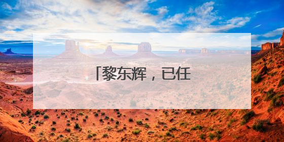 黎东辉，已任湖北省领导