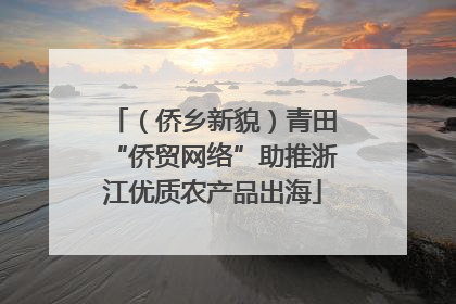 （侨乡新貌）青田“侨贸网络”助推浙江优质农产品出海