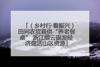 （乡村行·看振兴）田间农货直供“养老餐桌” 浙江缙云银发经济盘活山区资源