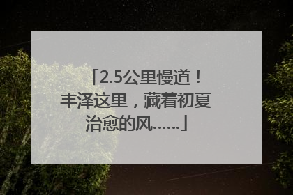 2.5公里慢道！丰泽这里，藏着初夏治愈的风……