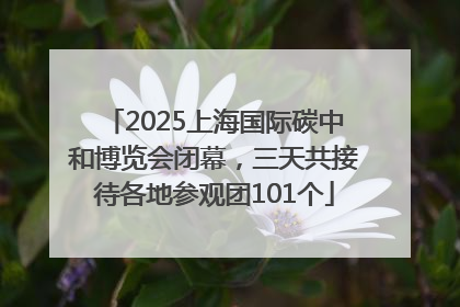 2025上海国际碳中和博览会闭幕，三天共接待各地参观团101个