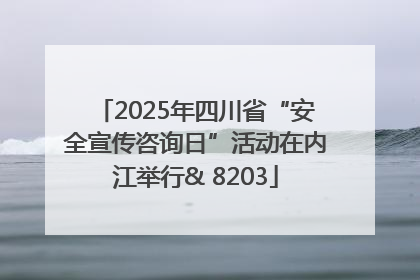 2025年四川省“安全宣传咨询日”活动在内江举行& 8203