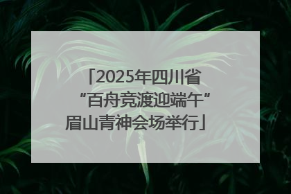 2025年四川省“百舟竞渡迎端午”眉山青神会场举行