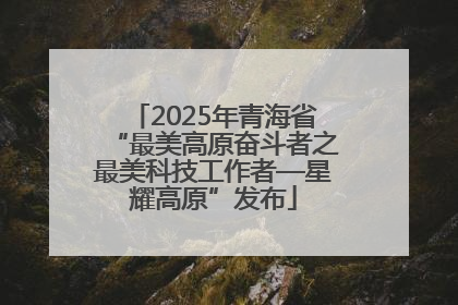 2025年青海省“最美高原奋斗者之最美科技工作者—星耀高原”发布