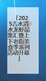 2025吉水清水龙虾品鉴汇暨上下老街美食季系列活动开幕