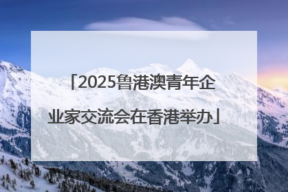 2025鲁港澳青年企业家交流会在香港举办
