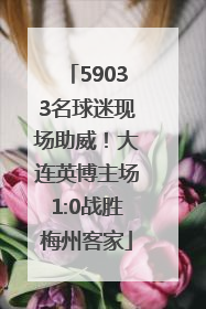 59033名球迷现场助威！大连英博主场1:0战胜梅州客家