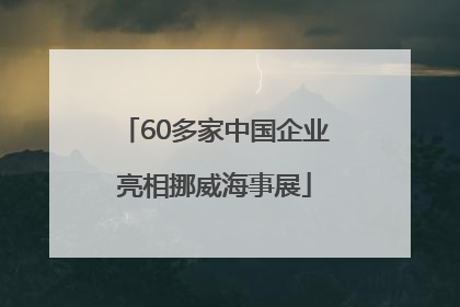 60多家中国企业亮相挪威海事展