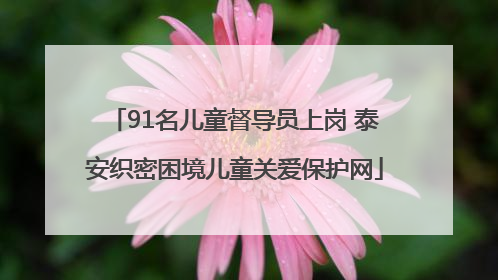 91名儿童督导员上岗 泰安织密困境儿童关爱保护网