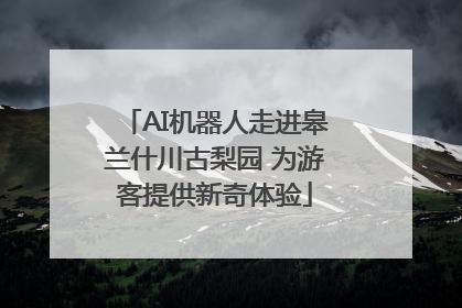 AI机器人走进皋兰什川古梨园 为游客提供新奇体验