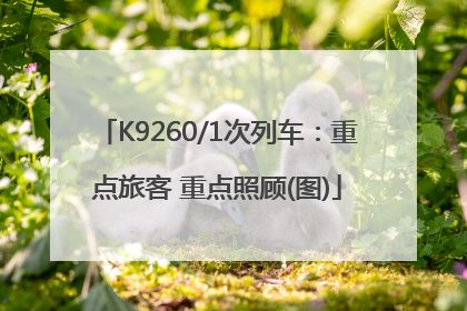 K9260/1次列车：重点旅客 重点照顾(图)